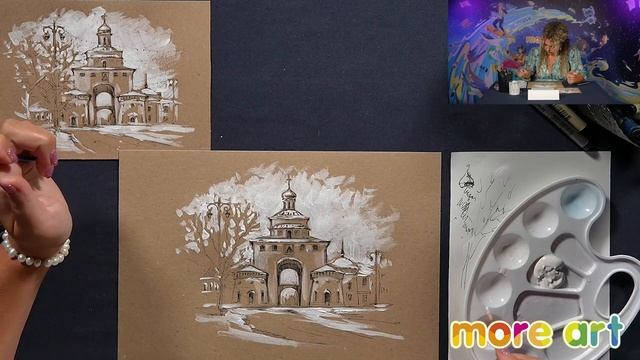 Рисуем Золотые ворота во Владимире (часть 2)/Курс "Акварельные скетчи для начинающих" от more-art.r