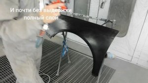Бюджетный окрасочный пистолет Sagola 3300GTO, 1.3, сравнение головок Tech и Epa на густом лаке.
