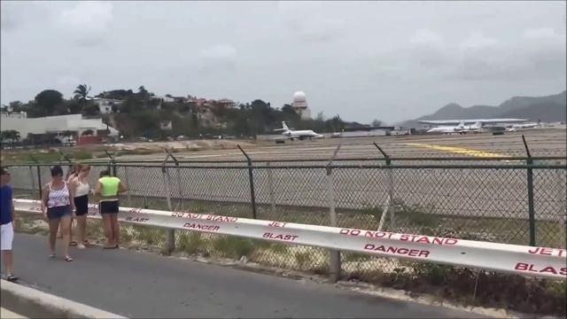 BEST St Maarten 747 Jet blast takeoff landing all the angles in HD and Slo mo