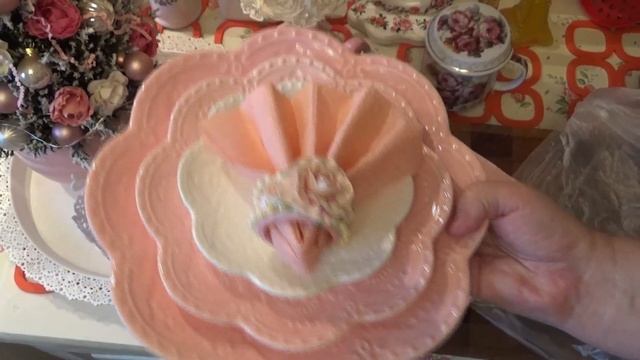 Новогодний декор  Розочки из салфеток смотреть онлайн