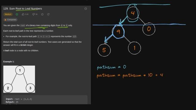 Leetcode 129 - Sum Root to Leaf Numbers - Coding Interview Solution - Python Solution
