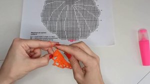 Салфетка тыква крючком МК часть 1
