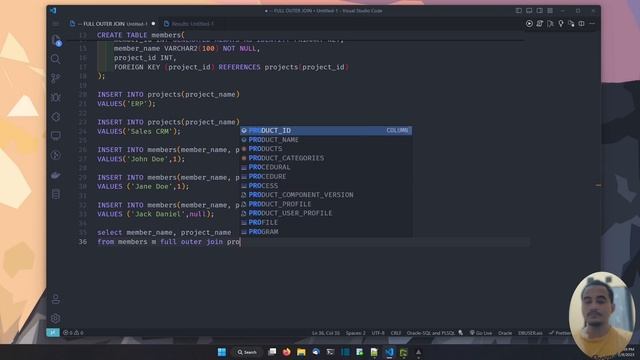ORACLE DATABASE TUTORIAL #18 FULL OUTER JOIN