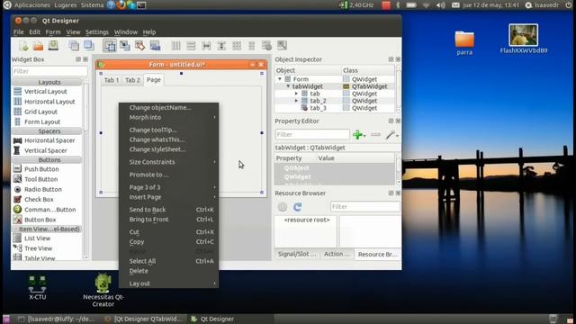 QTabWidget: How to add a layout to a tab?