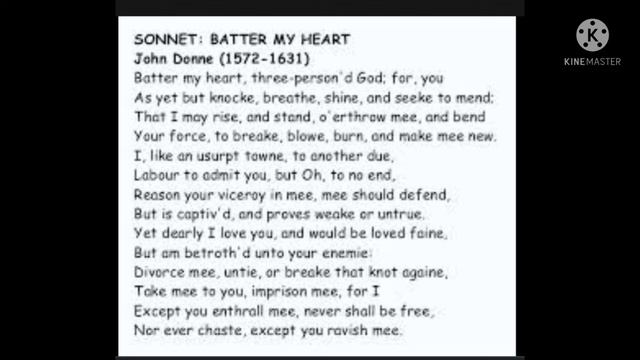 Batter my heart by Donne A detailed explanation смотреть онлайн
