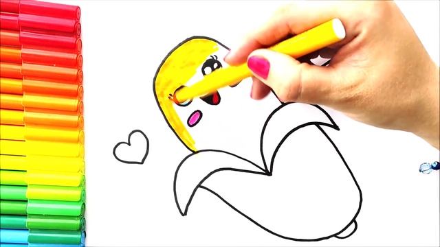Симпатичный рисунок банана ! Как нарисовать банан - Как нарисовать банан - Рисование банана
