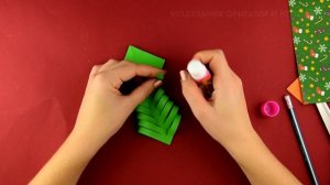 Как сделать новогоднюю открытку с ёлкой своими руками. Легко и просто.