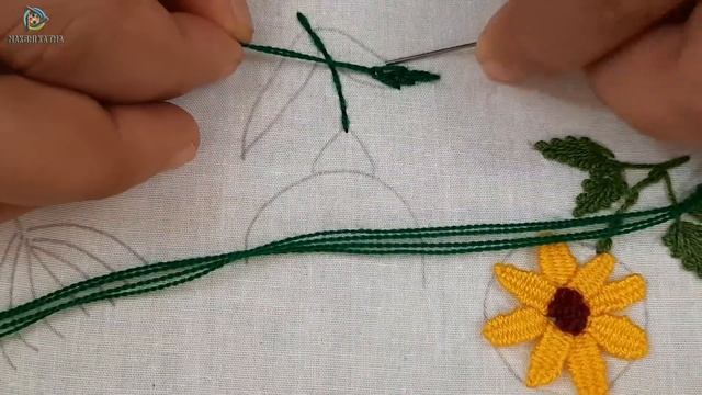 Hand embroidery easy 9 flowers design#gorgeous flowers tutorial