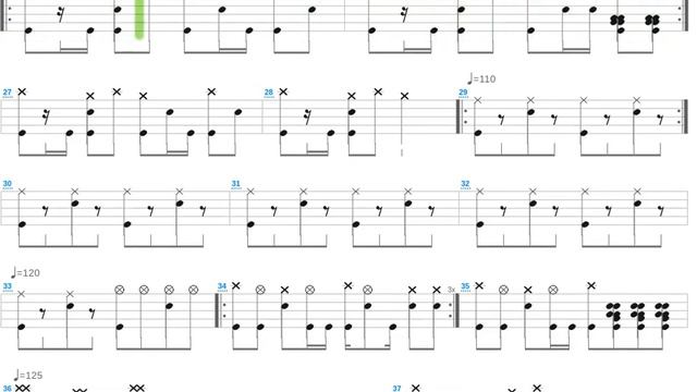 Секрет + Flash Of Light + Drum only + Drum tab