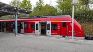 Arrival and departure of DBAG class 430 EMU in Leinfelden-Echterdingen, Stuttgart (D)