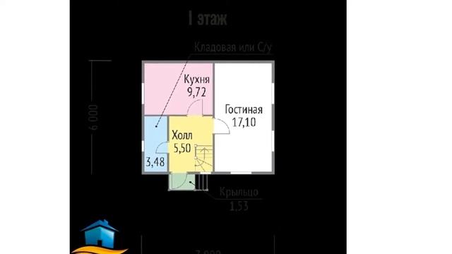 Проект одноэтажного дома 42 квадратных метров (№-206) смотреть онлайн