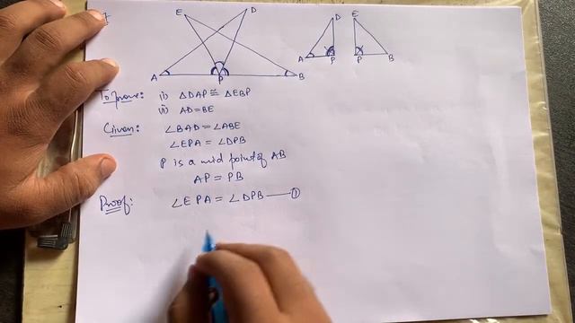 Exercise 7.1|Q7|AB is a line segment and P is its mid-point D and E are points on the…|Class 9 math смотреть онлайн