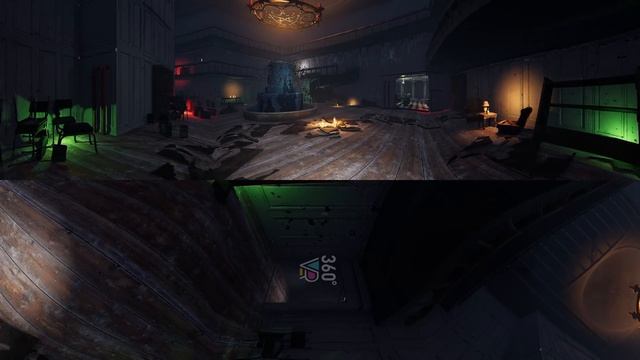 VR 360 Abandoned ZOMBIE Cruise Ship IN THUNDERSTORM -  SURVIVAL INSIDE 360 video horror