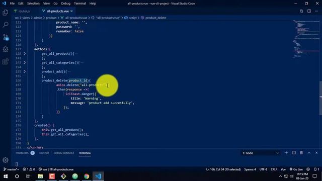 laravel  vue js restfull api Ecommerce Bangla | Product Delete Part-31