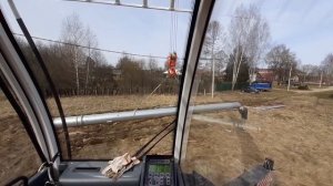 Монтаж вышки сотовой связи.