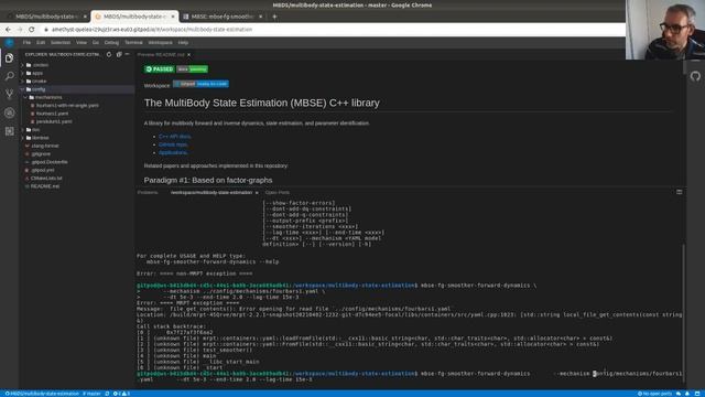 Gitpod demo: run factor graph forward dynamics simulation online смотреть онлайн