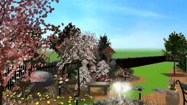 Ландшафтный дизайн участка с беседкой и мостиком смотреть онлайн