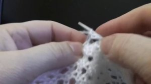 Узоры спицами - Простой ажурный узор для шарфа