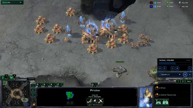 PROTOSS(scrub) vs TERRAN ELITE AI ON IRON FORTRESS LE MAP смотреть онлайн