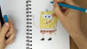 Как нарисовать Губку Боба 4 часть