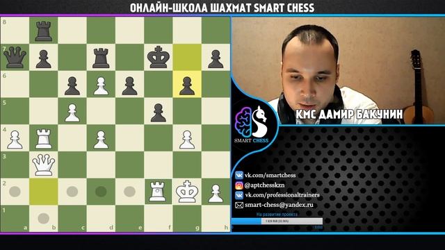 Шахматы / Слабое поле / Школа шахмат Smart Chess / КМС Дамир Бакунин смотреть онлайн
