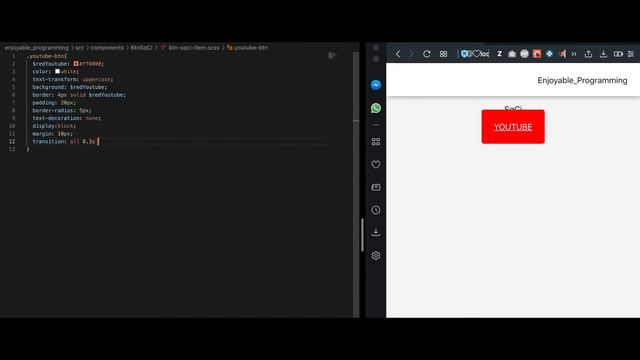 Learning - SCSS/SASS Facebook and Youtube Button Hover