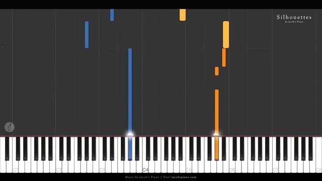 Silhouettes \\ Jacob's Piano \\ Synthesia Piano Tutorial смотреть онлайн