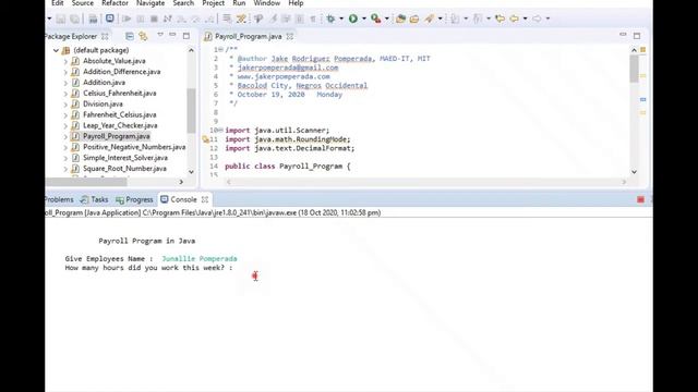 Payroll Program in Java