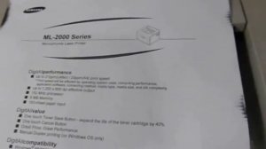 Печать тестовой страницы samsung ML- 2015. Samsung printer ml-2015