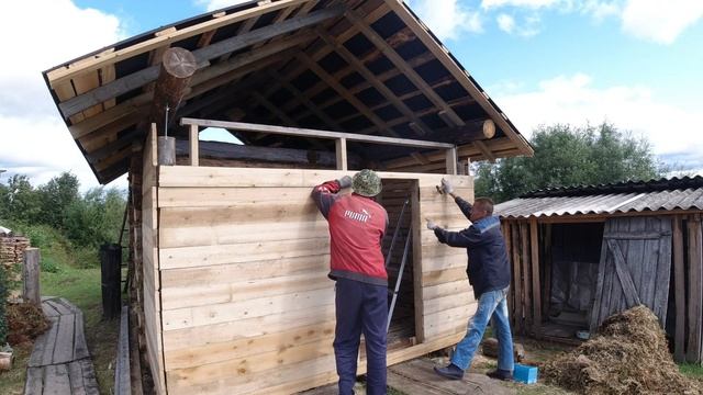 Завершили строительство бани. Печка. Предбанник. смотреть онлайн