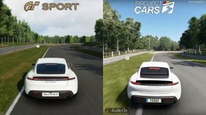 Gran Turismo Sport vs Project CARS 3 - Porsche Taycan Turbo S at Brands Hatch