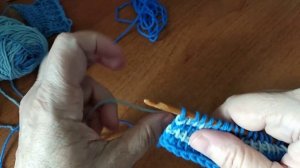 Школа тунисского вязания. урок 4 - цветное вязание