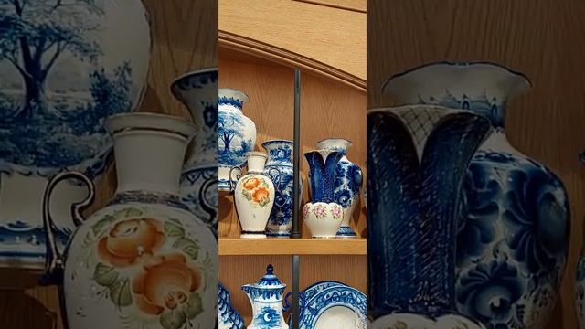 Гжельский фарфоровый завод! Магазин Гжели на Пятницкой    #shorts