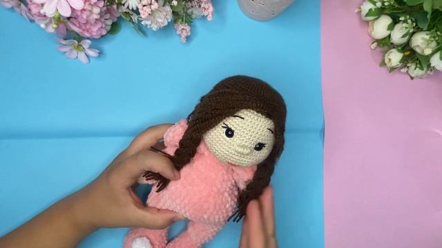 Кукла в пижаме крючком! +секретная игрушка ?? #игрушкикрючком #куклакрючком