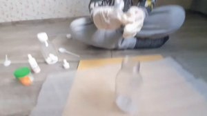 Детский опыт слоновья зубная паста вместе с сыном