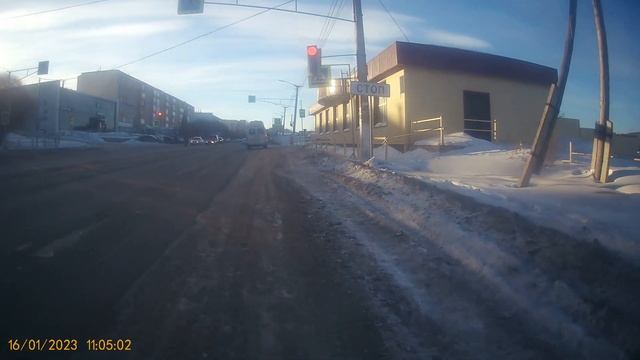 Видео за 16.01.2023 года Еду в сторону пятого микрайона вид камеры заднего смотреть онлайн