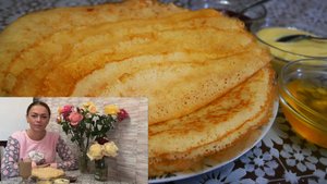 Тонкие блинчики БЫСТРО и ВКУСНО на воде и манке без яиц ПОЛУЧАЮТСЯ ВСЕГДА!!!