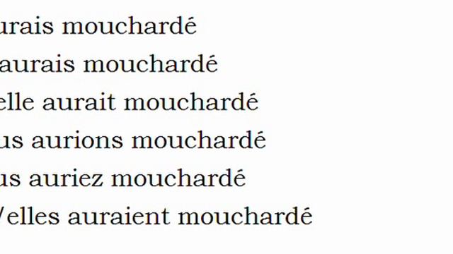 Изучение французского языка = Спряжение глаголов = Moucharder смотреть онлайн