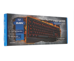 Игровая клавиатура SVEN KB-G8300 с подсветкой клавиш / Клавиатура проводная SVEN KB-G8300