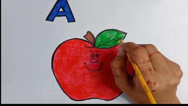 how to draw fruits for kids| как рисовать фрукты для детей #learnabc #drawing