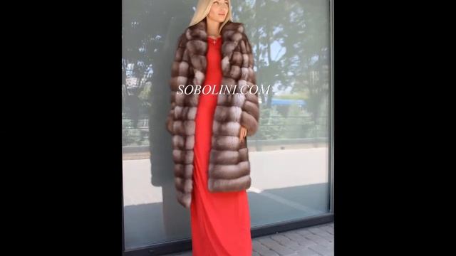 Шуба из элитного меха куницы каменки, украинское производство смотреть онлайн