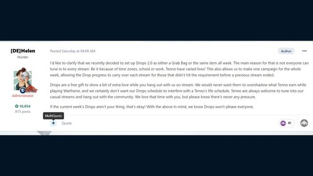 Weekly Twitch Drop Rewards Changed - Warframe