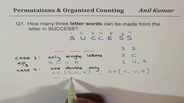 How many three letter words can be made from SUCCESS Permutations смотреть онлайн