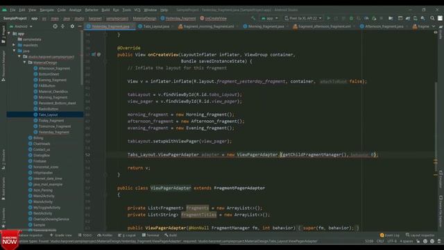 Material Design Child Tab Layout in Android смотреть онлайн