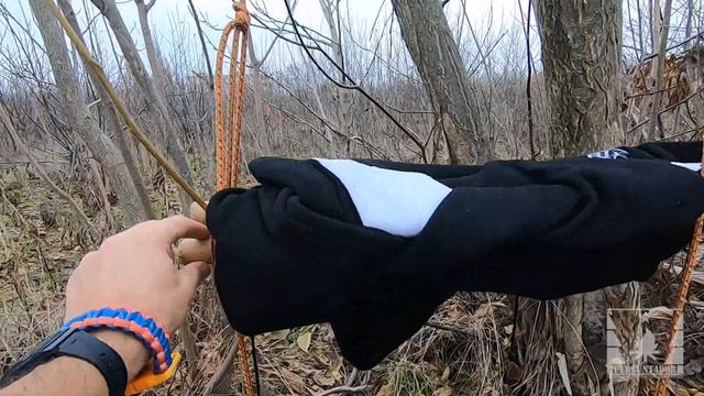 Туристическая качелька — простая конструкция для отдыха в лесу смотреть онлайн