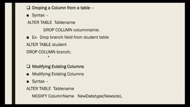 WHERE Clause in MySQL in Hindi| ALTER TABLE in MySQL in Hindi|ADD, DROP, MODIFY Column | TalatWahee