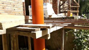 Изготовление бетонной площадки террасы в Романкове