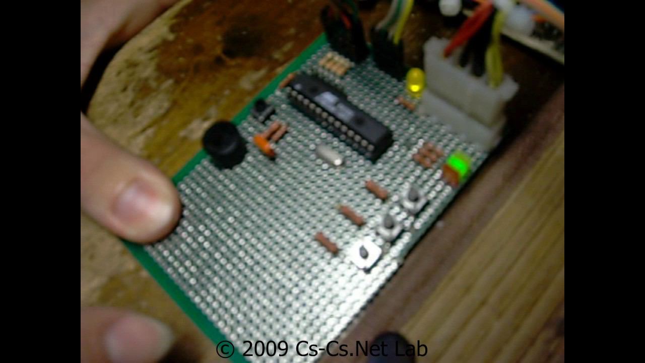 Cs-Cs PowerDimmer: Тест подзвучки кнопок и загрузки контроллера