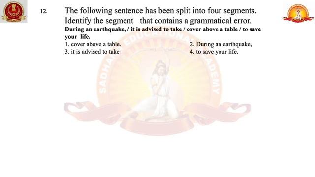 SSC-CGL TIER-1 || ENGLISH Previous Year Question Paper Explanation || SADHANAEDUCATIONALACADEMY