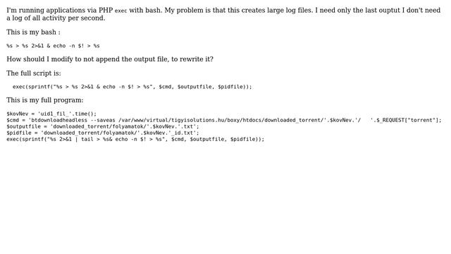 How can I write a small log with bash? смотреть онлайн
